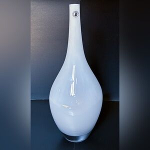 Ikea White Johanna Jelinek Salong Blown Glass Vase Tall Fairy Core Neutral